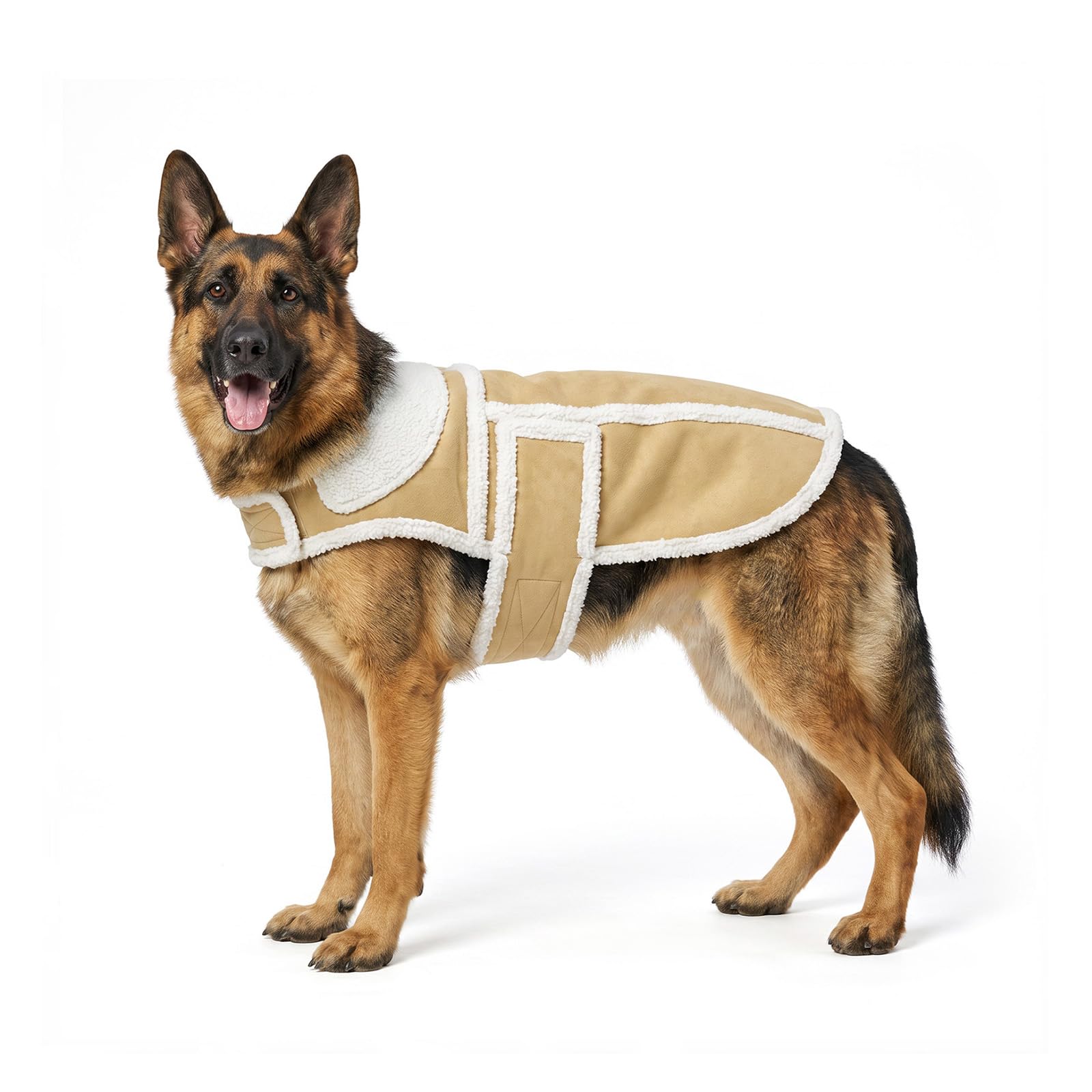 NAMSAN Dog Coat for Large Dogs, Winter Large Dog Vest with Leash Hole