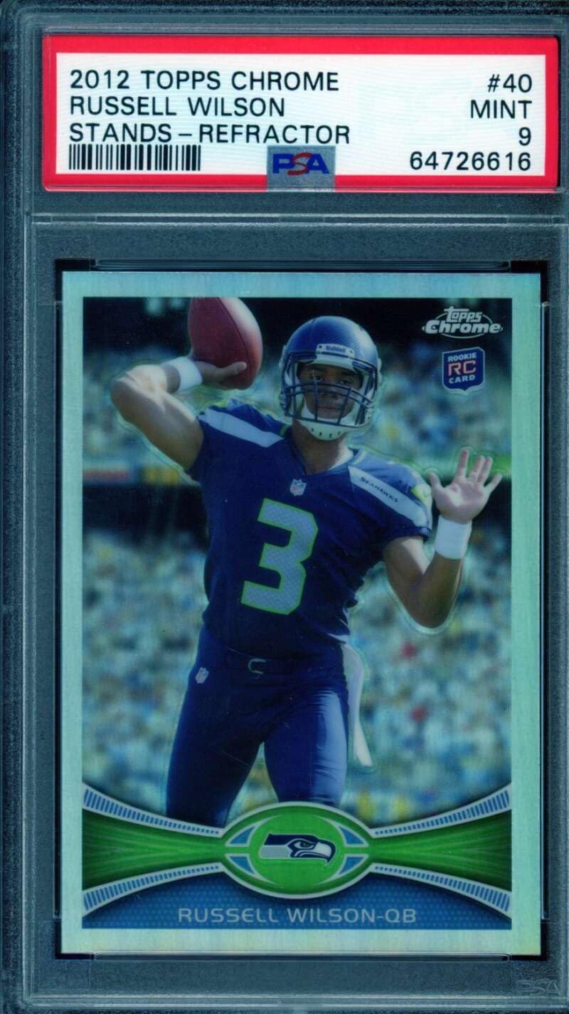 Russell Wilson Rookie Card 2012 Topps Chrome #40 PSA 9