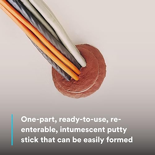 Miniatura 5 de 3M Masilla barreras contra fuego moldeable MP +, 1.4 x 11 pulgadas (Paquete de 10)., Rojo, 1