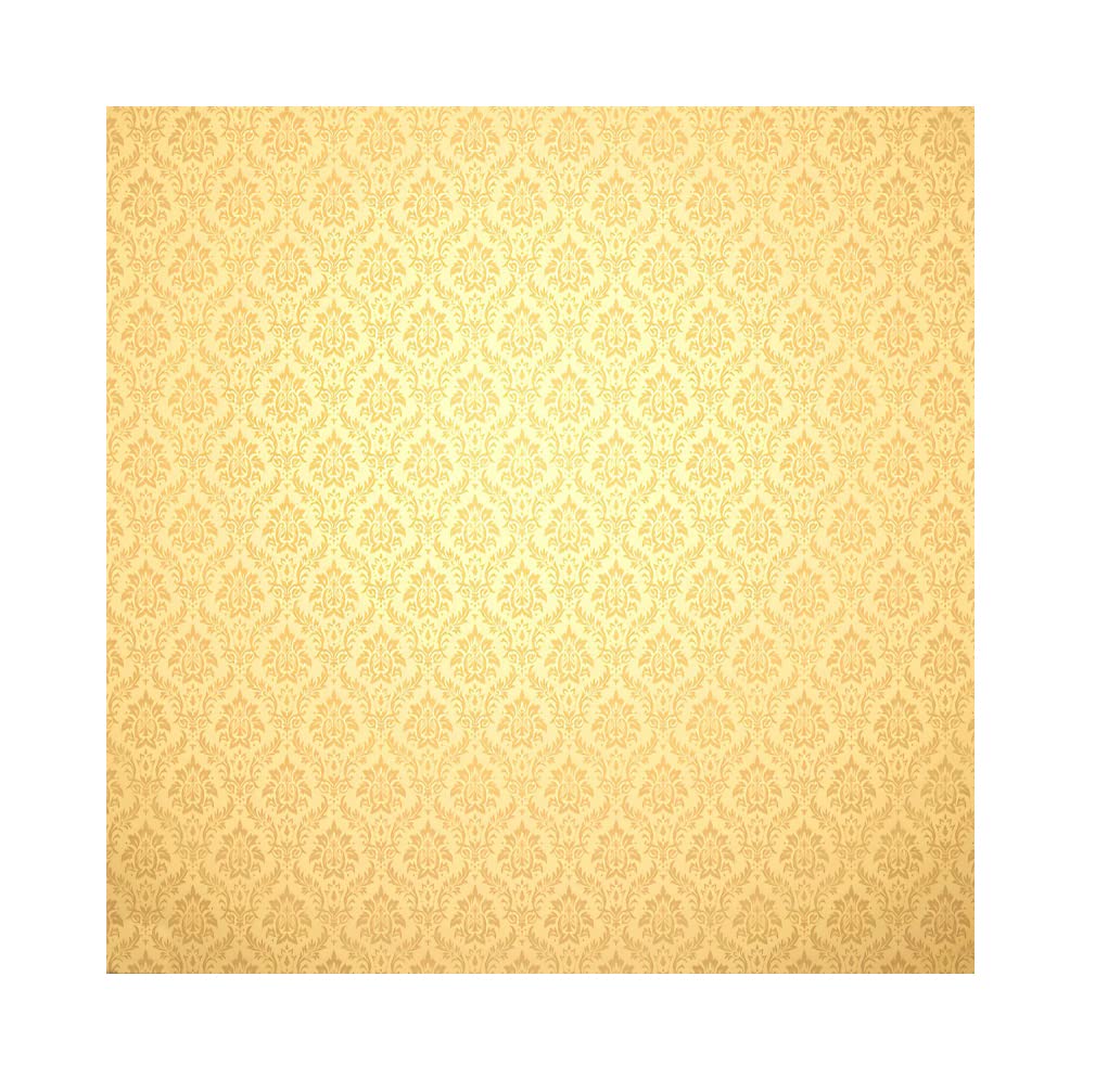 YongFoto 8x8ft Golden Damask Floral Texture Pattern Backdrop Vintage Classic Flower Design Interior Room Retro Gold Wall Photography Background Girl