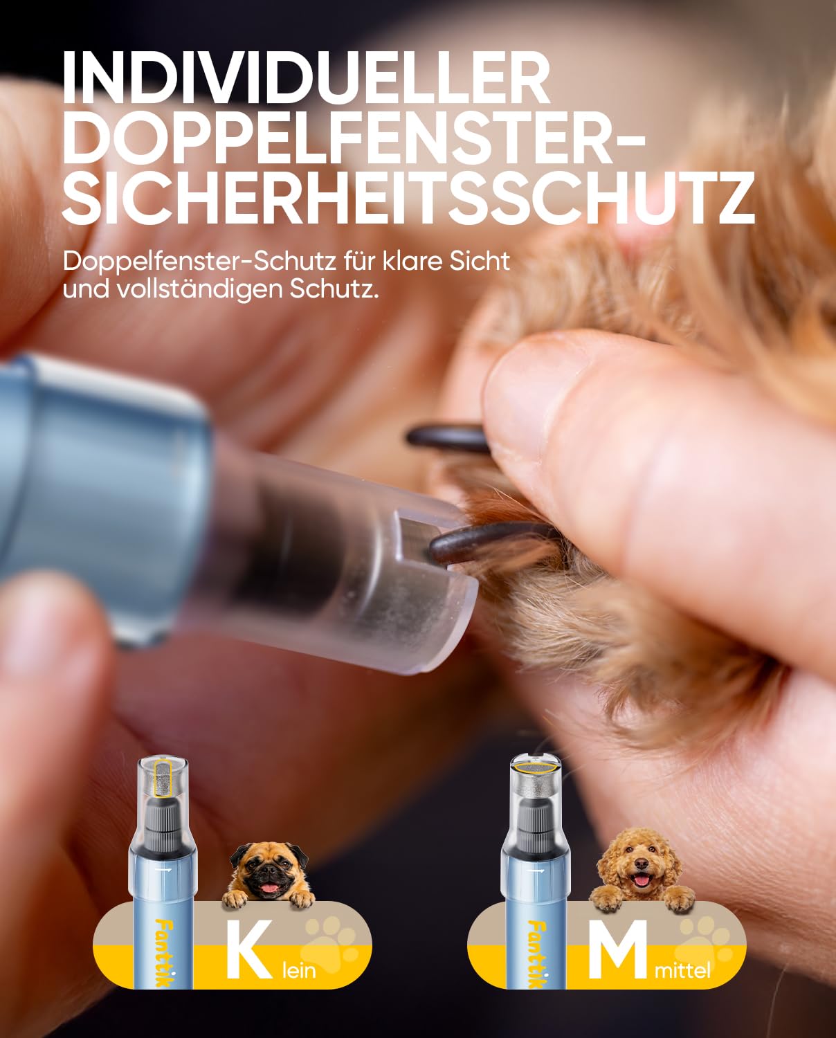Fanttik F2 Master Pet Haustier Hundekrallenschleifer, leiser, sicherer