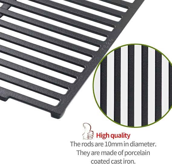 7524 7528 Cast-Iron Grill Grates for Weber Genesis 300 Series, 19.5