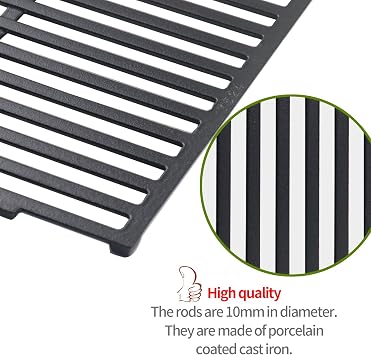 7524 7528 Cast-Iron Grill Grates for Weber Genesis 300 Series, 19.5