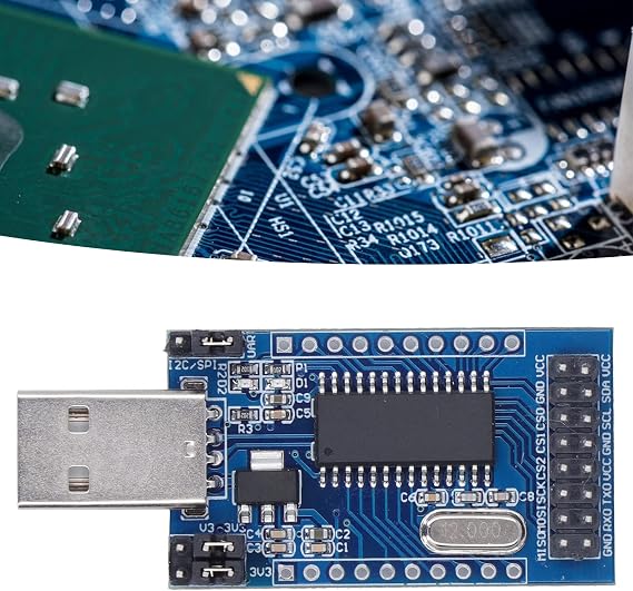 CH341A USB to UART Module Converter I2C SPI TTL Serial Parallel Output 3.3V 5V for Microcontroller Programming and Embedded Development