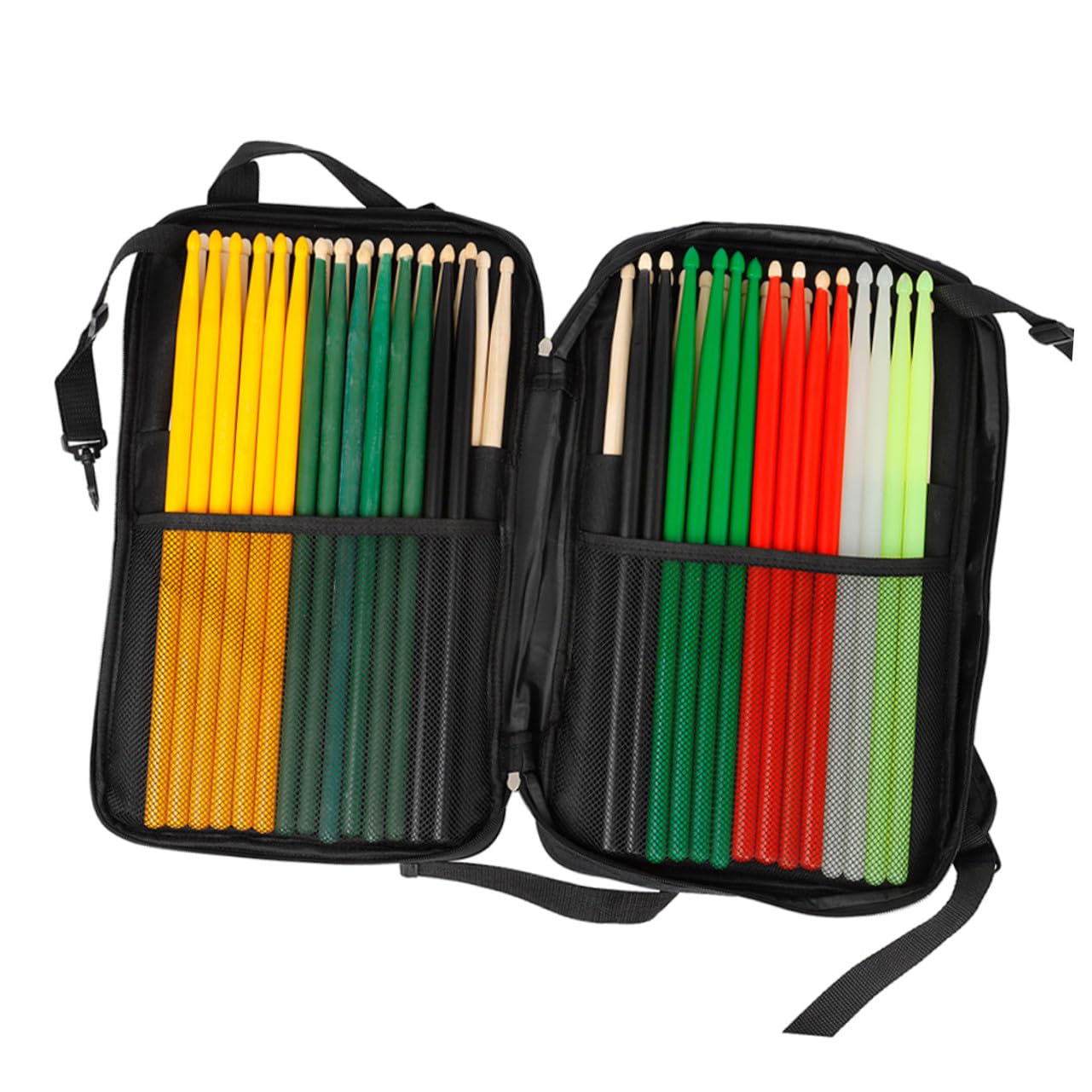 Levemolo Borsa con Ampia Capacità Porta Bacchette Batteria Nero Oxford Resistente e Trasporto Comodo e Tracolla Regolabile, per Festa Scuola Decor