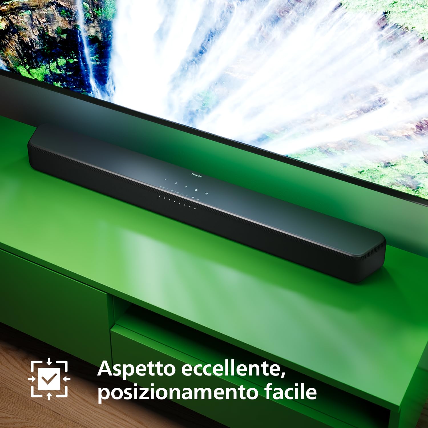 Philips TAB5109 Soundbar 2.0-2 canali 120W, DTS Virtual X, Bluetooth 5.4, HDMI ARC, Connessione ottica e connettività USB - Grigio Scuro