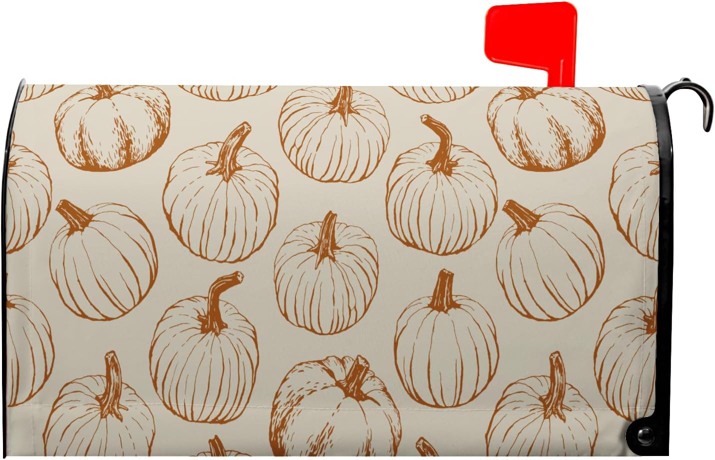 Pumpkin Mailbox Cover Fall Mailbox Covers Magnetic Standard Size Autumn Pumpkins Mail Box Wrap for Outside Garden Yard