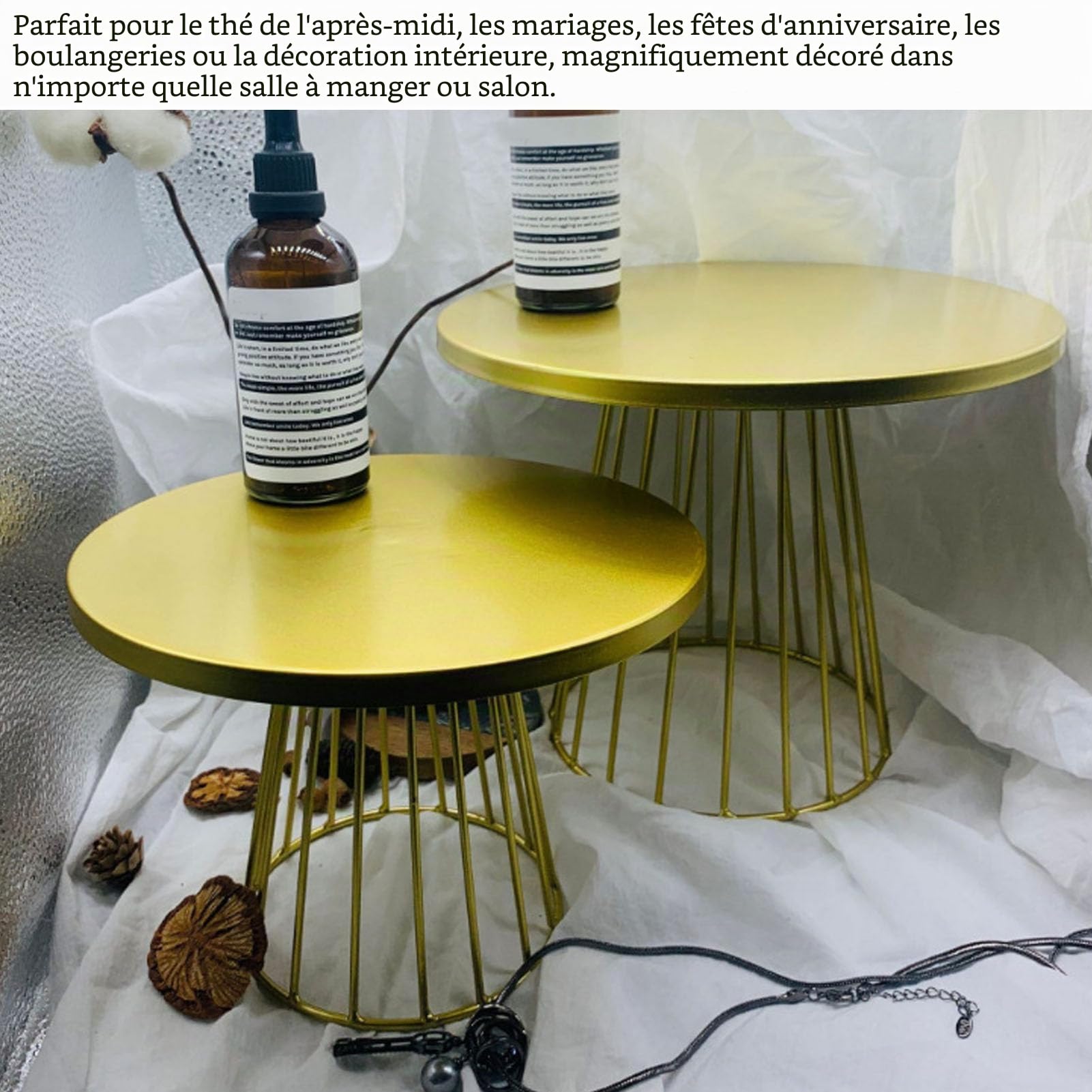 Présentoir à Gâteaux Multifonctionnel Exquis, Design élégant pour les Anniversaires de Mariages, Présentoir à Gâteaux Multifonctionnel pour les Anniversaires de Mariages