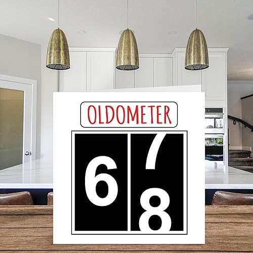 Miniatura 3 de Stuff4 Divertidas tarjetas de cumpleaños 68 para hombres y mujeres, Oldometro, tarjeta de feliz cumpleaños para papá, mamá, abuelo, niñera, abuela,