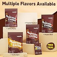 Vista 7 de Café de Hongos WepBio Original Negro 11 en 1 Mezcla de Hongos Adaptogénicos con Ashwagandha KSM-66, Melena de León, Reishi, Cola de Pavo Café