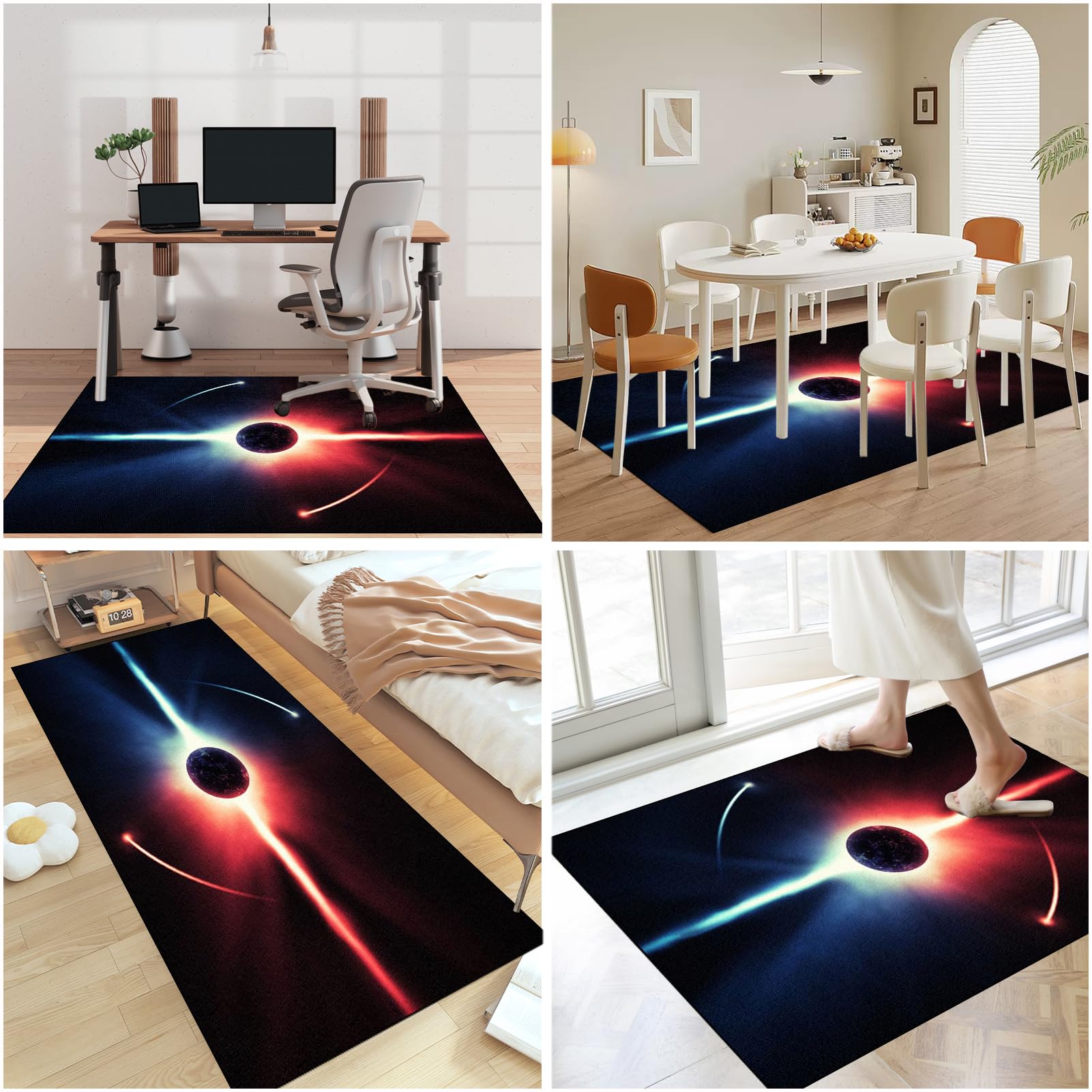 Tapis de chaise de jeu pour moquette et parquet - Antidérapant - 120 x 150 cm - Protection de sol lavable pour chaises roulantes - Idéal pour la maison et le bureau