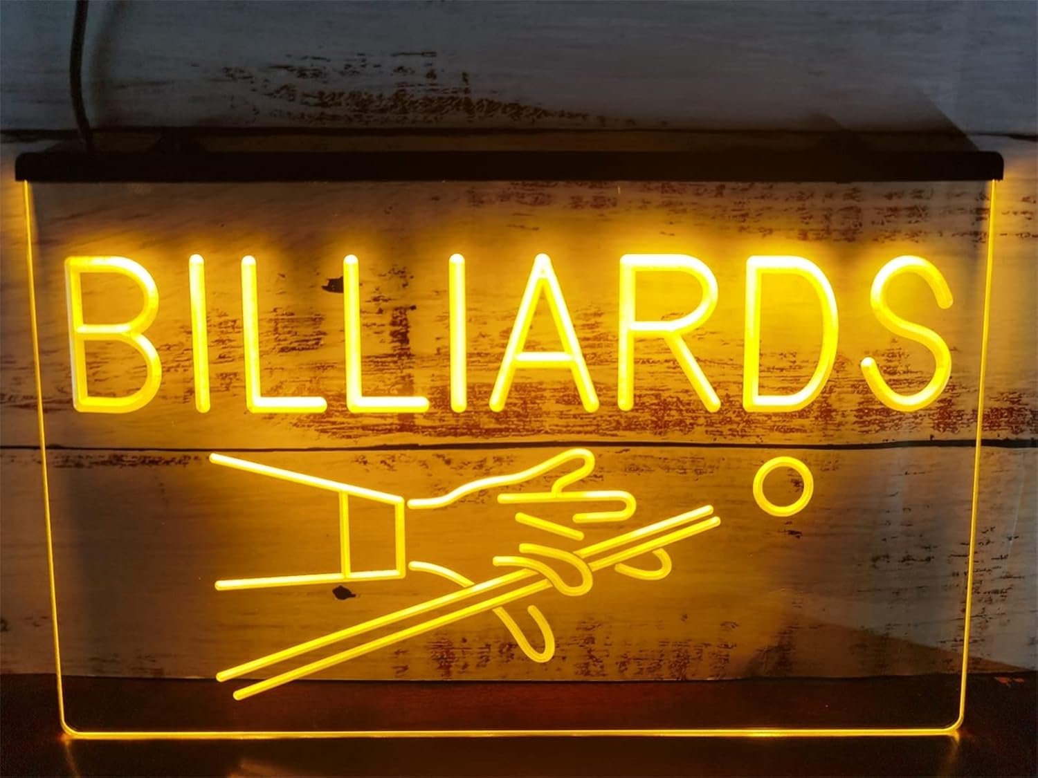 SHABOZ Neon Lights Signs Billard LED Neon Sign, Plug Powered Luminous