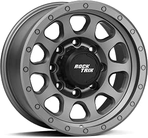 RockTrix RT111 17 inch Wheel, 17x8.5, 8x170-12mm Offset, Matte Gunmetal