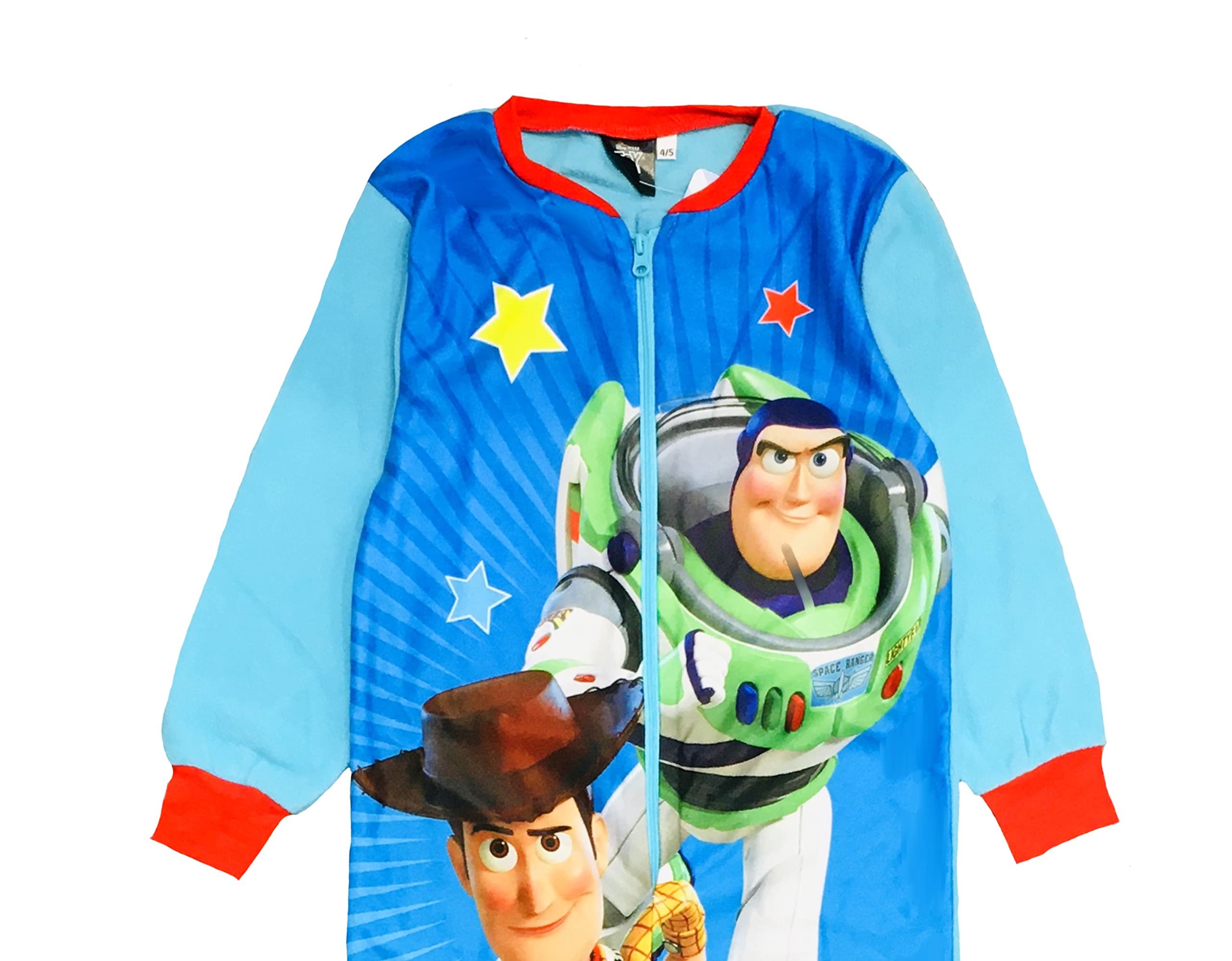 Disney Toy Story Surpyjama Enfant Garçon Fille, Combinaison Pyjama Polaire Chaud sans Capuche, Pyjama Une Pièce Buzz Woody, 18 Mois – 6 Ans