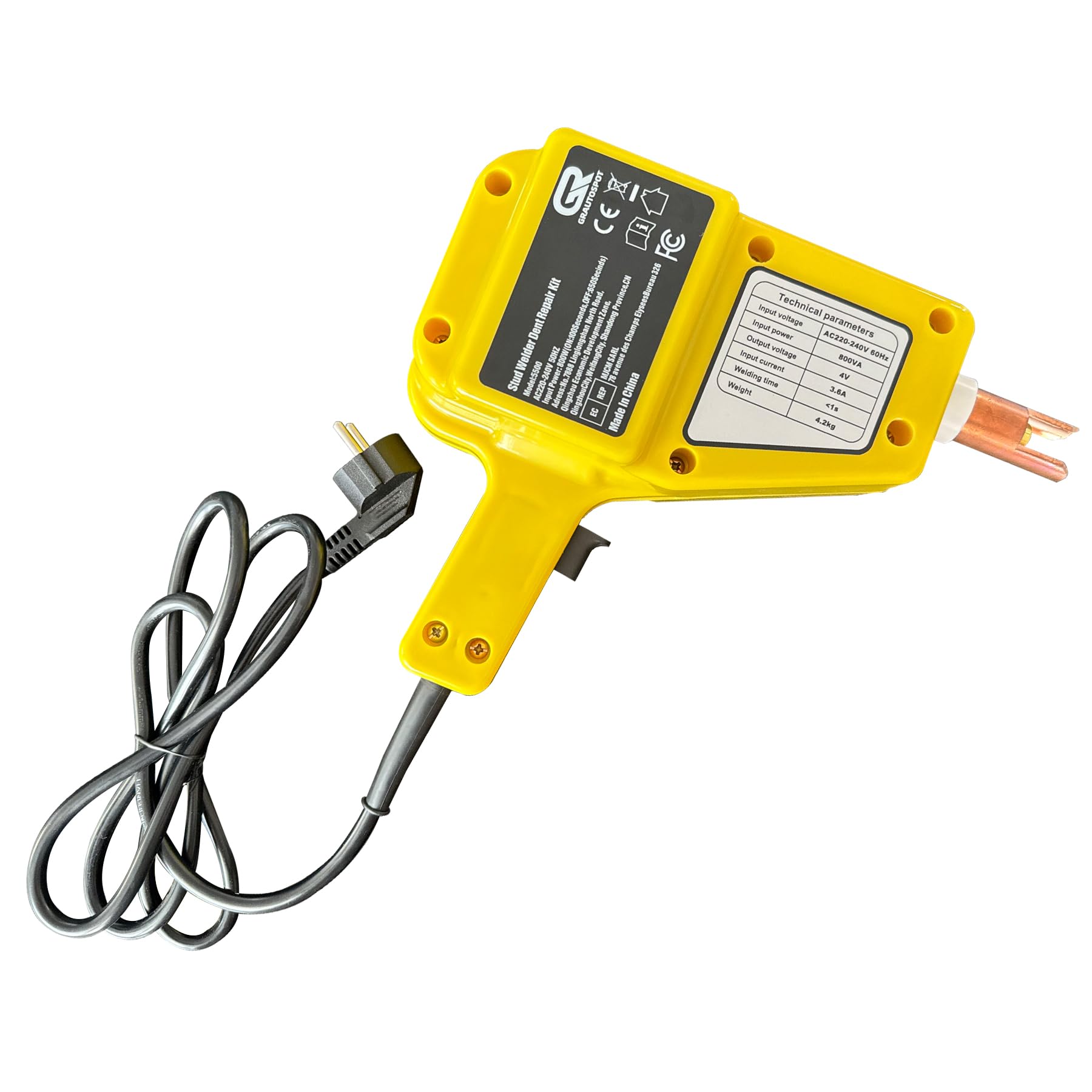 Stud Welder Kit, Stud Welder Dent Repair Kit, 800VA Spot Welder Stud, 110V Welder Stud Kit, Spot Welder Machine?Stud Gun Dent Puller Kit with Complete Accessories (5500-1)