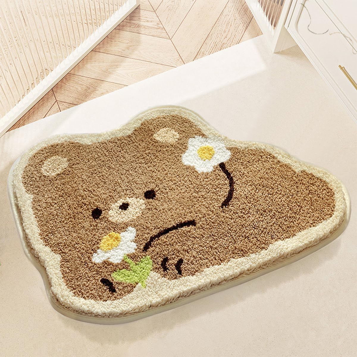Amazon.com: Tyrafry Cartoon Animal Bathroom Rug, Thick Plush Bath Mat ...