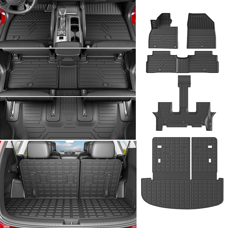 Forro de Porta-Malas e Tapete de Carga em TPE para Kia Telluride 2020-2025, 7 e 8 Lugares powoq