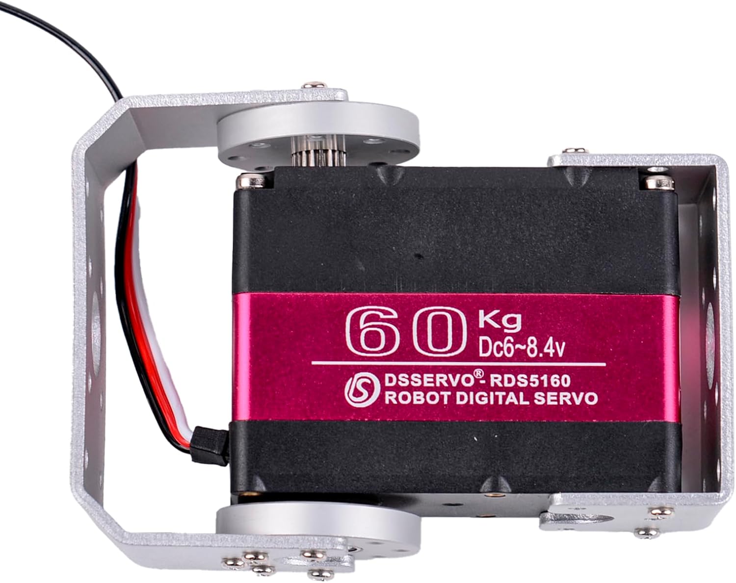 RDS5160 60KG Dual Shaft Servo, High Torque Metal Gear Biaxial IP66 Waterproof RC Digital Servo with U-Shaped Mount for 1/5 RC Car Robotics (270 Degree)