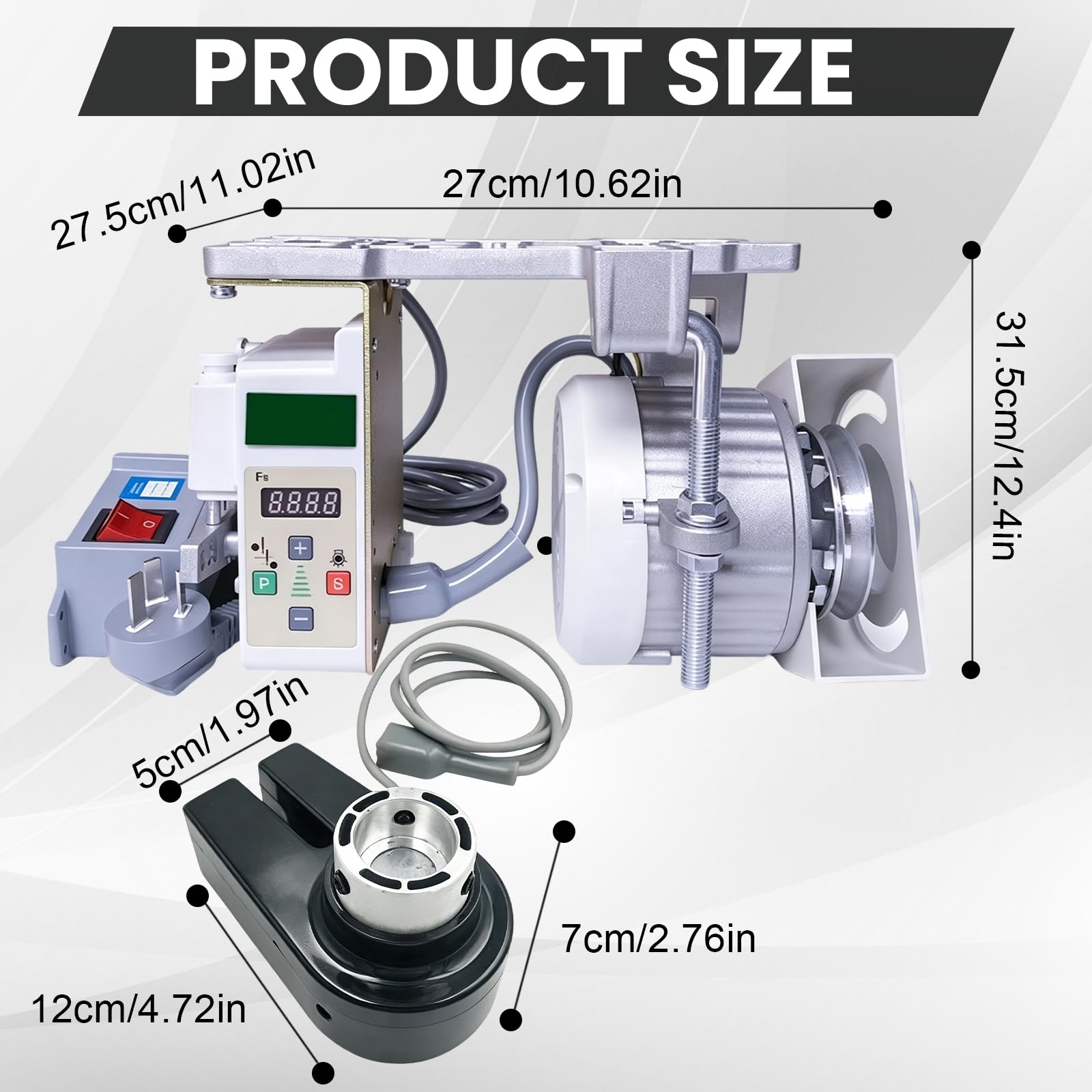 Motor EléCtrico Para MáQuina De Coser, 750w 220v Motor Industrial Con GuíA De Aguja Servomotor De Bajo Consumo De 200 A 6500 Rpm Para MáQuinas De Coser DoméSticas E Industriales