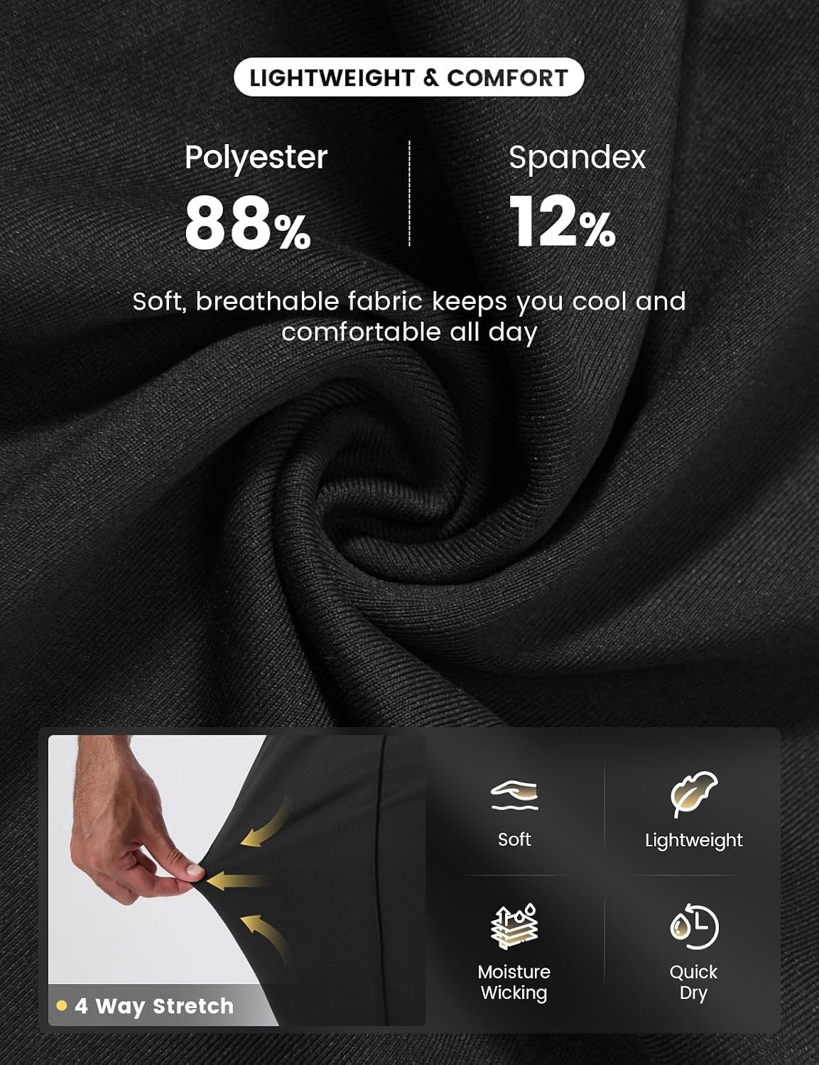baleaf Men's Athletic Pants with Pockets Knit Sweatpants