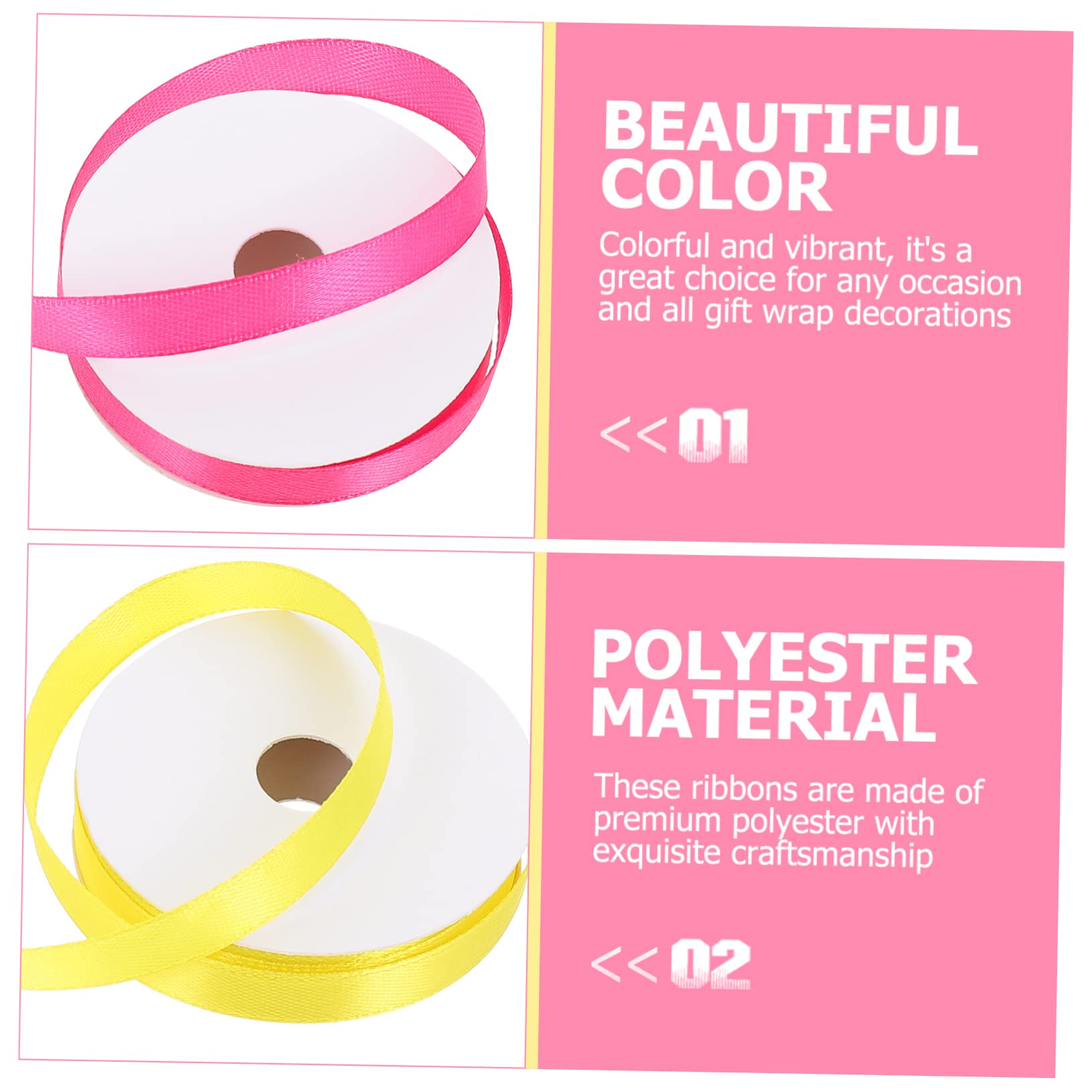 PLAFOPE 18rollos Cintas Decorativas De Satén Para Manualidades y Decoración De Bodas De Metros Para Embalaje y Proyectos Creativos