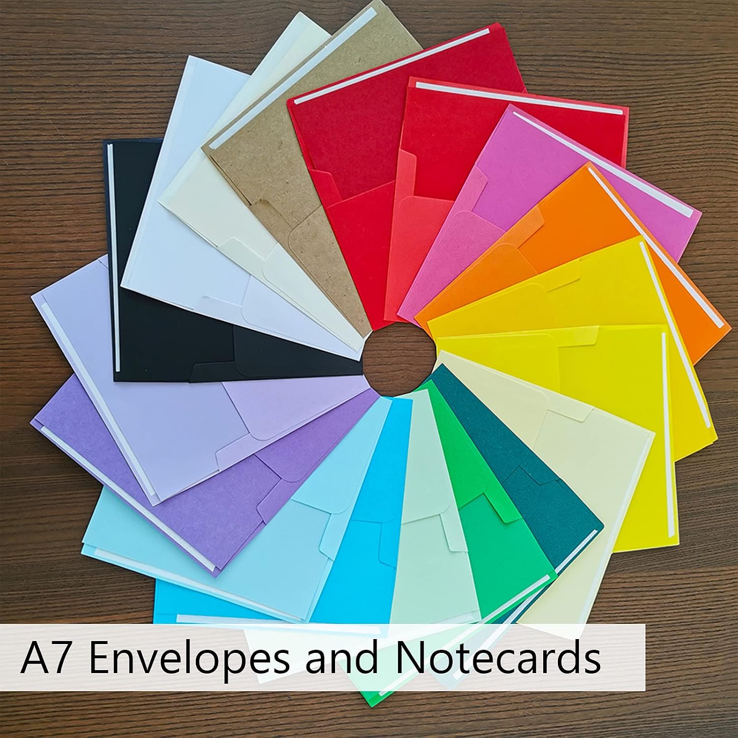 90 Sets 18 Colors A7 Invitation Envelopes Peel & Press 5x7 Greeting Cards Envelopes Self Seal and Blank 5x7 Cardstock Flat Cards Bulk for Wedding Shower Announcement Photo Mailing Cards Making
