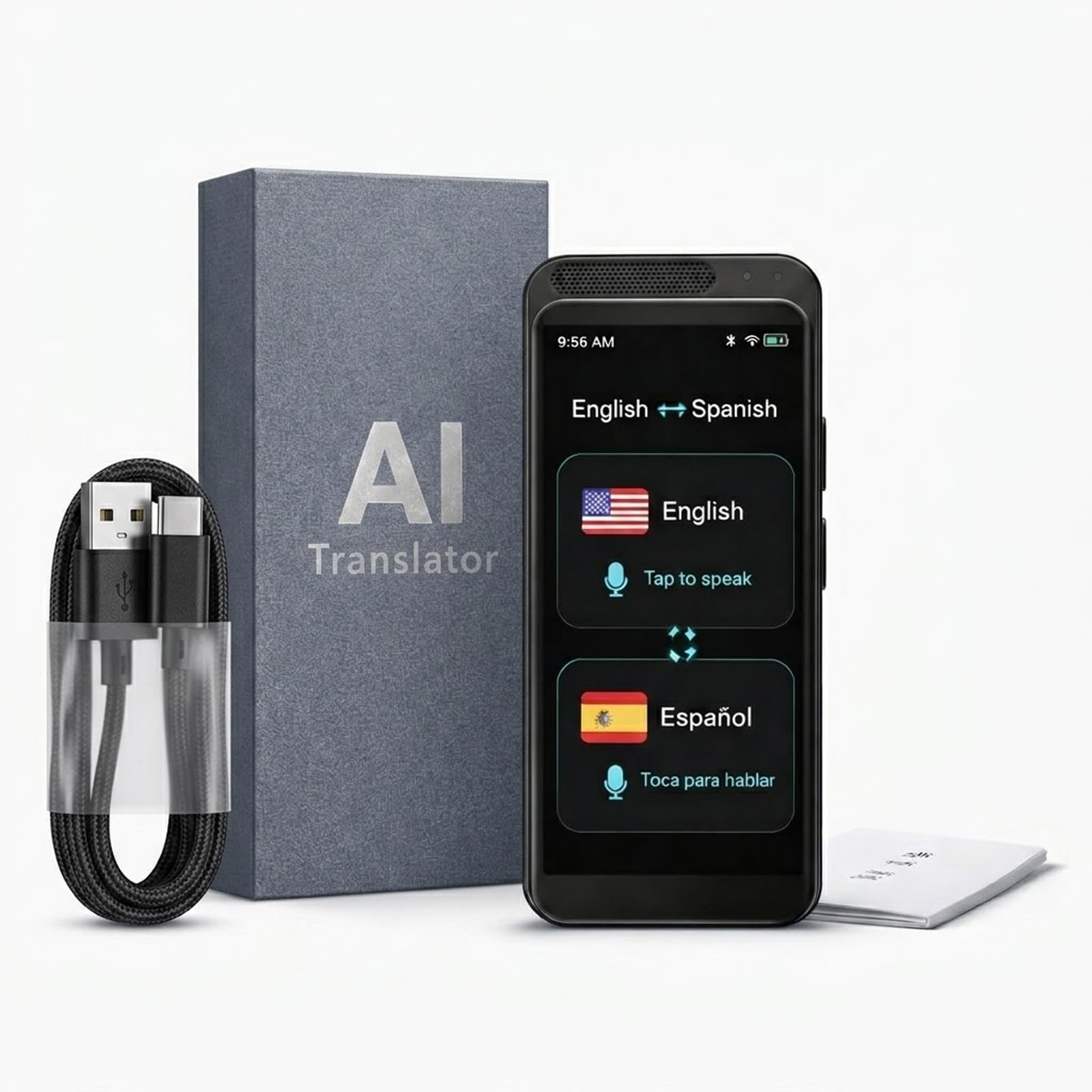 Portable Travel Language Translator Device No WiFi Needed, Upgraded AI Transl...