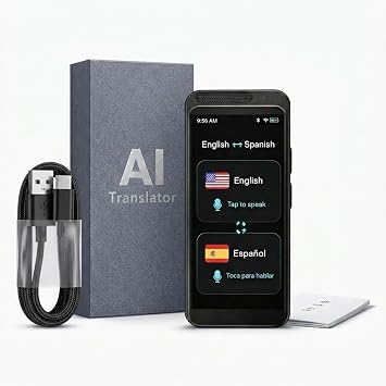 Pocket Language Translator Device No WiFi Needed Two Way Instant Translator with Offline Voice Photo Translation for Travel English Spanish Menus Hotels