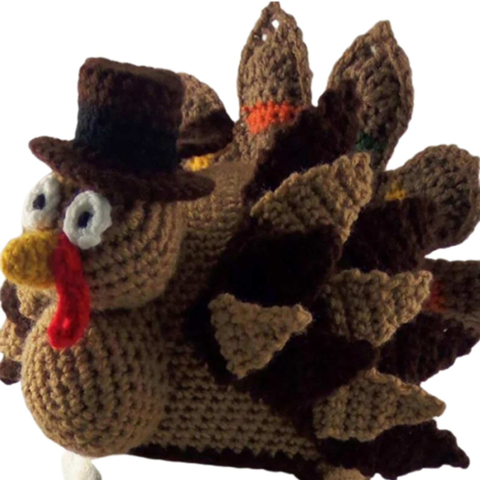 Jazuaiao Parent-Kids Knit 3D Turkey Thanksgiving Hat Unique Headwear Women Men Christmas Party Gift Birthday Halloween Knit Beanies Hats for Hats for Winter for Winter for Adult and Teens