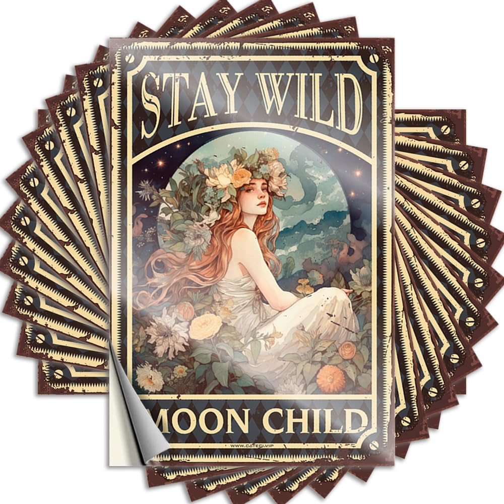 Bumper Case Western Stay Wild Moon Child for Silicone - Retro Kitchen Decor Easy Peel Removable(8X12CM)