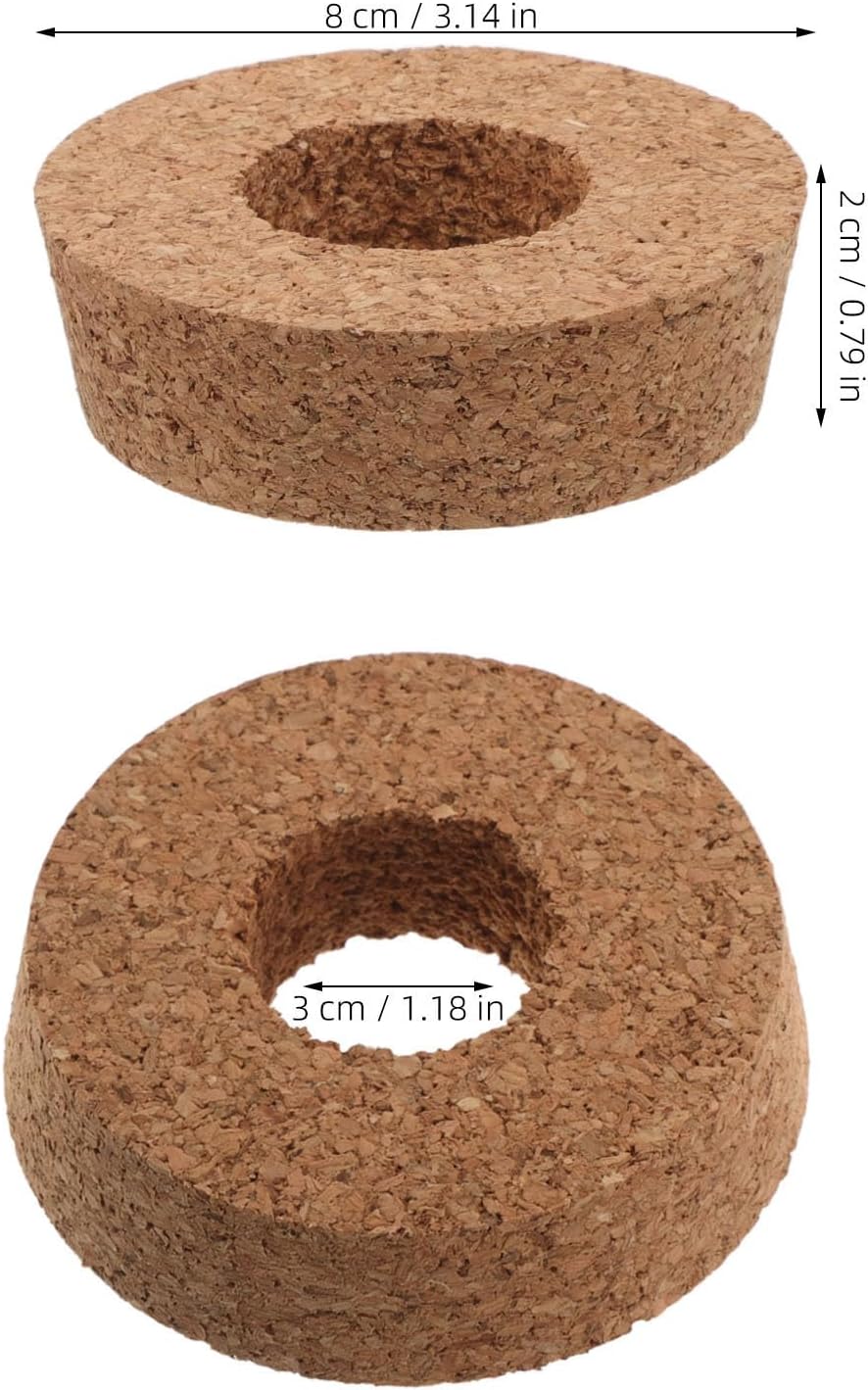 4pcs Cork Bottle Stopper with Center Hole for Terrarium