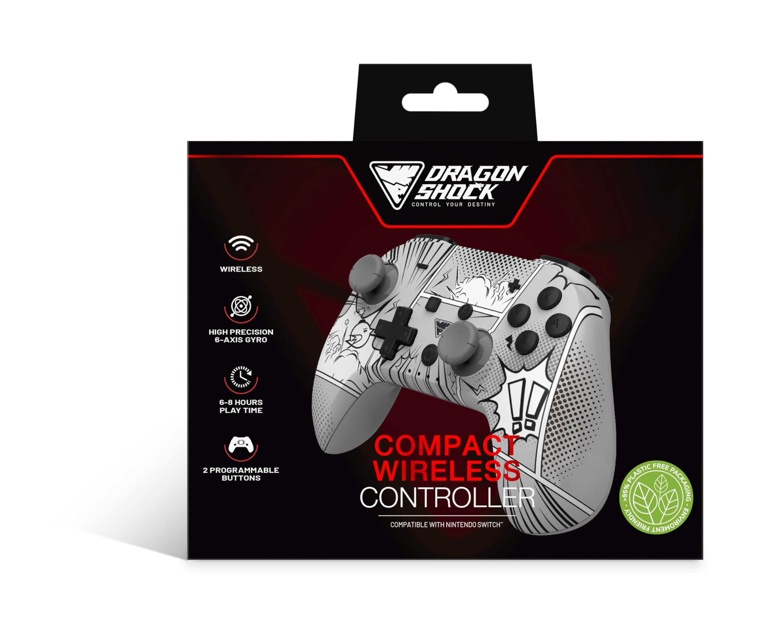 DragonShock - PopTop - Manette compacte sans fil Bluetooth compatible Nintendo Switch - Switch OLED - PC - Android