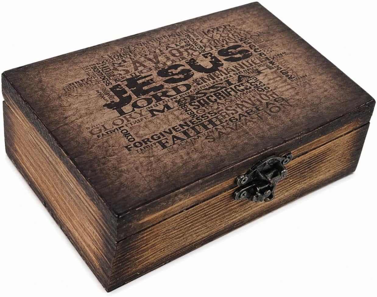 Jesus Christ Keepsake Memory Box | Gift idea for Prayer Box, Rosary Holder, First Communion, Confirmation, Baptism | Christian Jewelry Box for Keeping Trinkets (Jesus Christ)