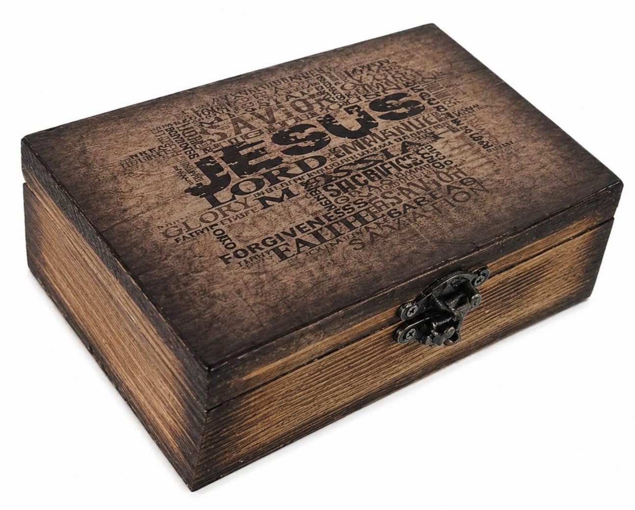 Jesus Christ Keepsake Memory Box | Gift idea for Prayer Box, Rosary Holder, First Communion, Confirmation, Baptism | Christian Jewelry Box for Keeping Trinkets (Jesus Christ)