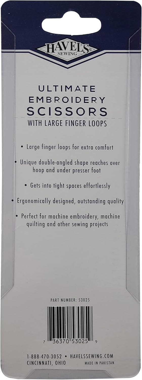 Havel's Ultimate Angled Machine Embroidery Scissors 5.25-inch, Multi-Colour, 1.78 x 8.26 x 19.44 cm