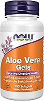 NOW Aloe Vera 10,000 mg Softgels - Digestive Health Support & Body Healing, 100 Count