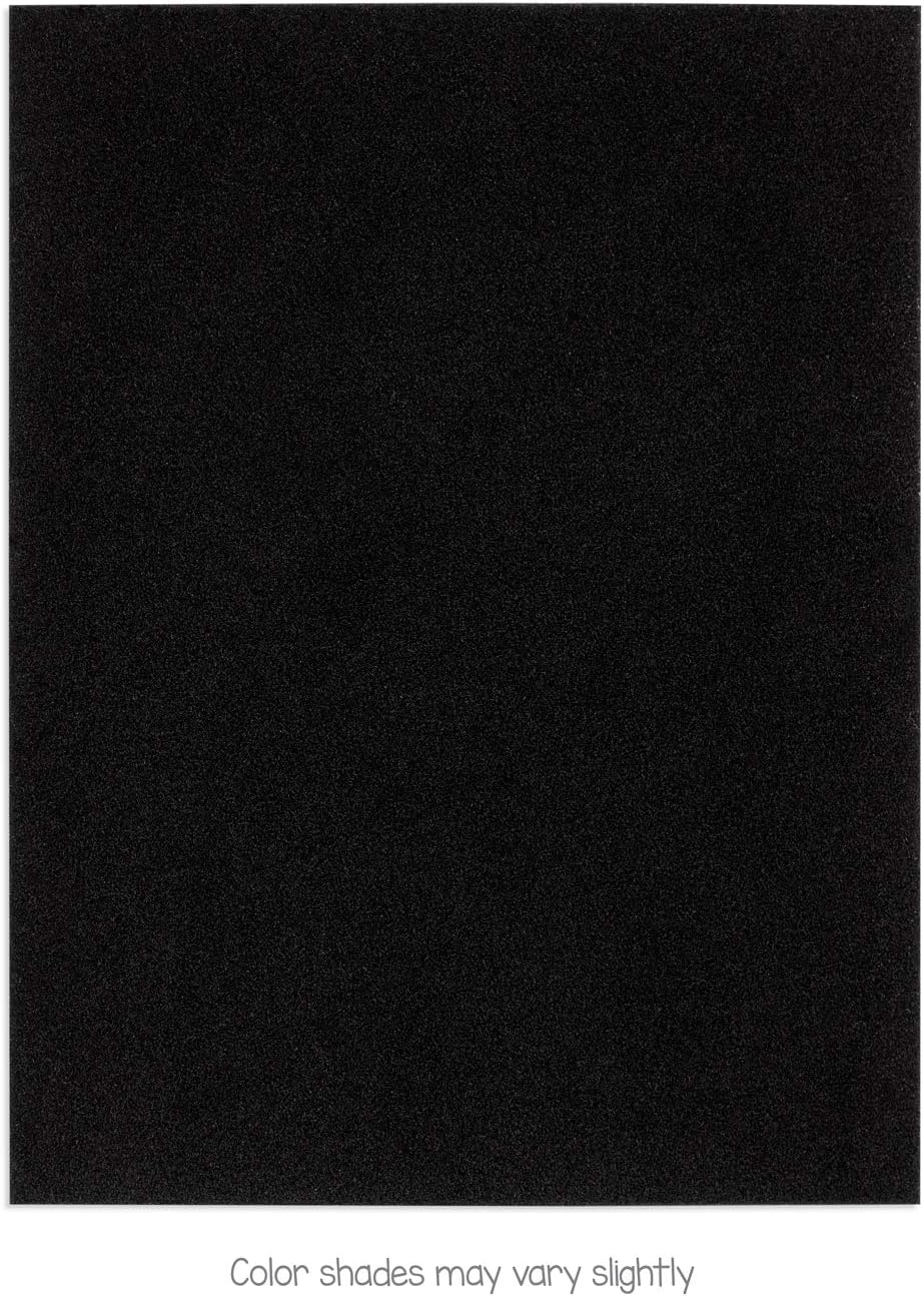 Hygloss Products Black Self Adhesive Velour Paper – 8-1/2 x 11 Inches - 5 Pack