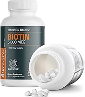 Vista 4 de Bronson Biotina 5,000 MCG Apoya el Cabello, Piel y Uñas Saludables y la Producción de Energía - Soporte de Belleza de Alta Potencia - Sin OMG, 360