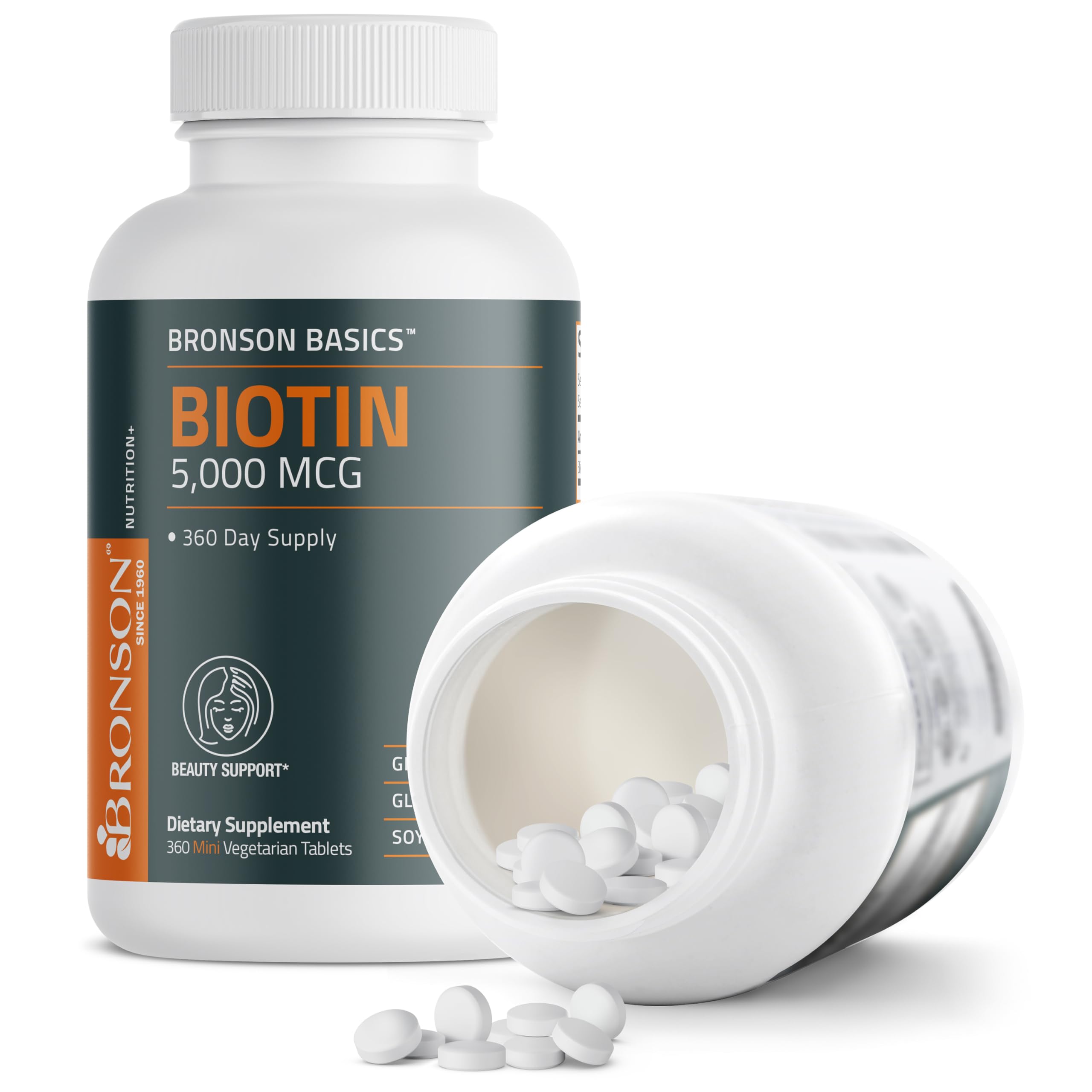 Bronson Biotin 5,000mcg Hair Skin and Nails Vitamins, 360 Tablets — Amazon image 4