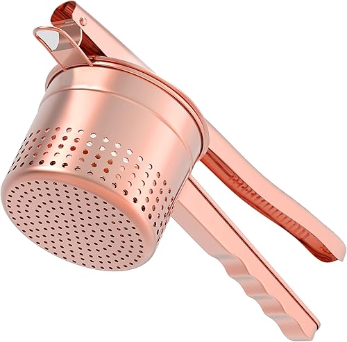 Vista 13 de Ricer de patatas grande de 15oz, triturador de patatas de acero inoxidable resistente con mango ergonómico, herramienta de cocina trituradora