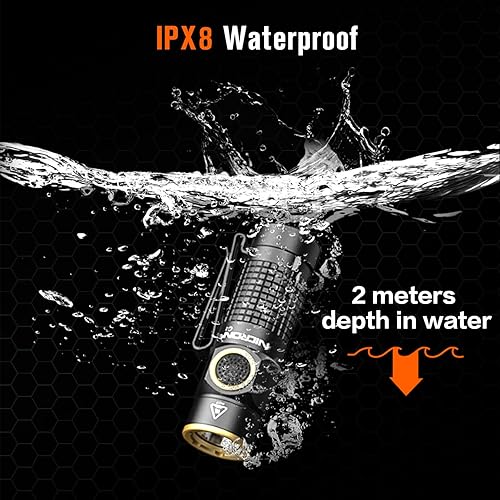 Miniatura 5 de NICRON Linterna EDC de 1200 lúmenes con imán, luz de bolsillo recargable tipo C, luz de mano compacta de alto lúmenes, mini linterna C1, 7 modos