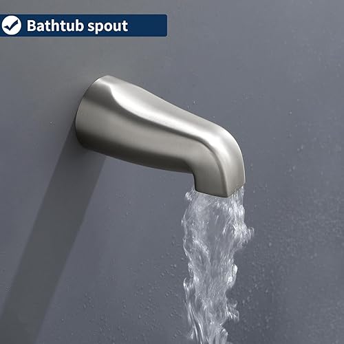 Miniatura 6 de Juego de grifo de ducha de 3 asas con boquilla de bañera, juego combinado de grifos de ducha sistema de ducha completo para bañera y ducha,