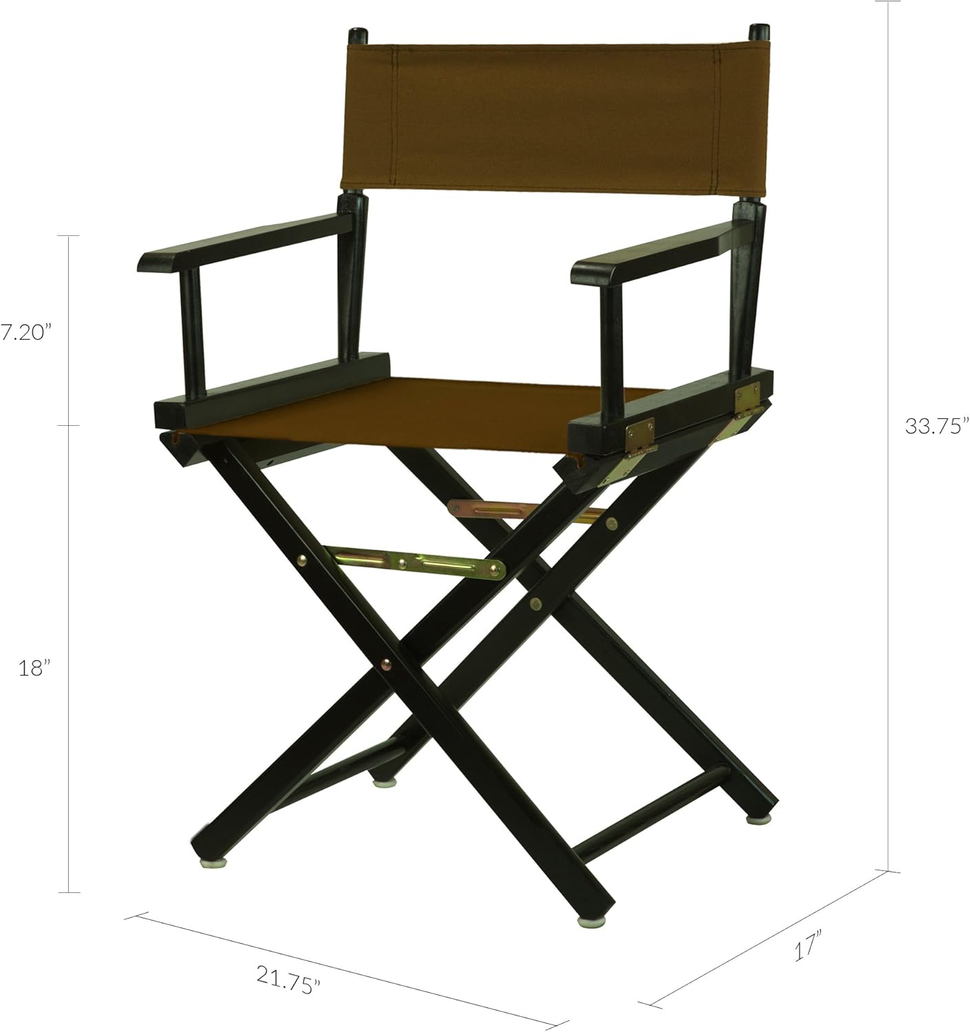 Casual Home 200-02/021-45 Director Chair 18" - Classic Height BlackFrame/Brown Canvas