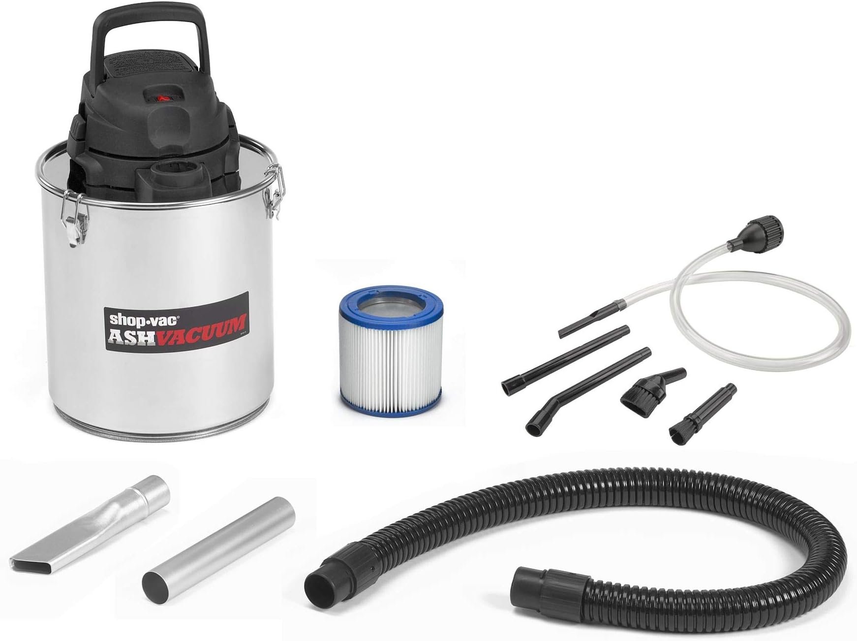 (5 Gallon) - Shop-Vac 4041300 Ash Vacuuum, Stainless Steel, 18.9l