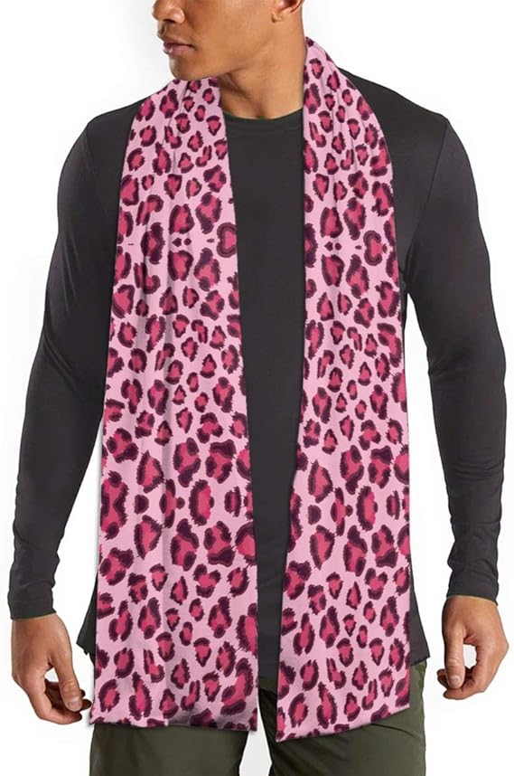 Amazon Co Jp レオパード柄 豹柄 ヒョウ柄 ピンク ギャル マフラー ストール メンズ レディース 秋冬 ビジネス 秋冬 防寒 男女兼用 ファッション プレゼント 通勤 通学 プレゼント ロングサイズ 180cm 30cm ファッション