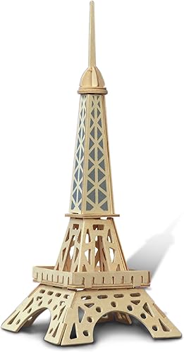 Puzzled Rompecabezas 3D Torre Eiffel – Kit de modelo de construcción de artesanía de madera – Divertido y educativo juguete de madera DIY modelo de
