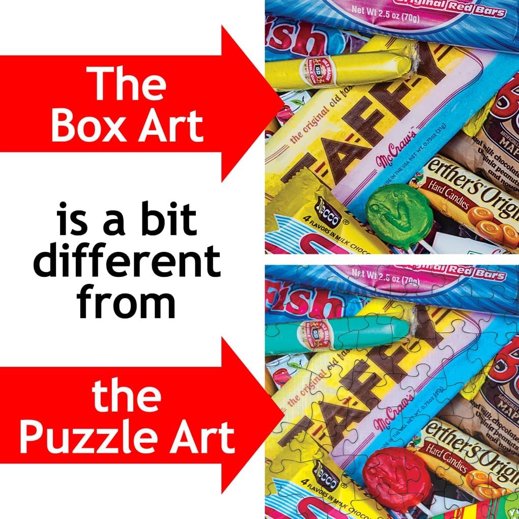 PuzzleTwist - Candy Cravings - 1000 Piece Jigsaw Puzzle, Something's Amiss! Series, Unique Challenging Fun for Adults Family Teens, Made in USA