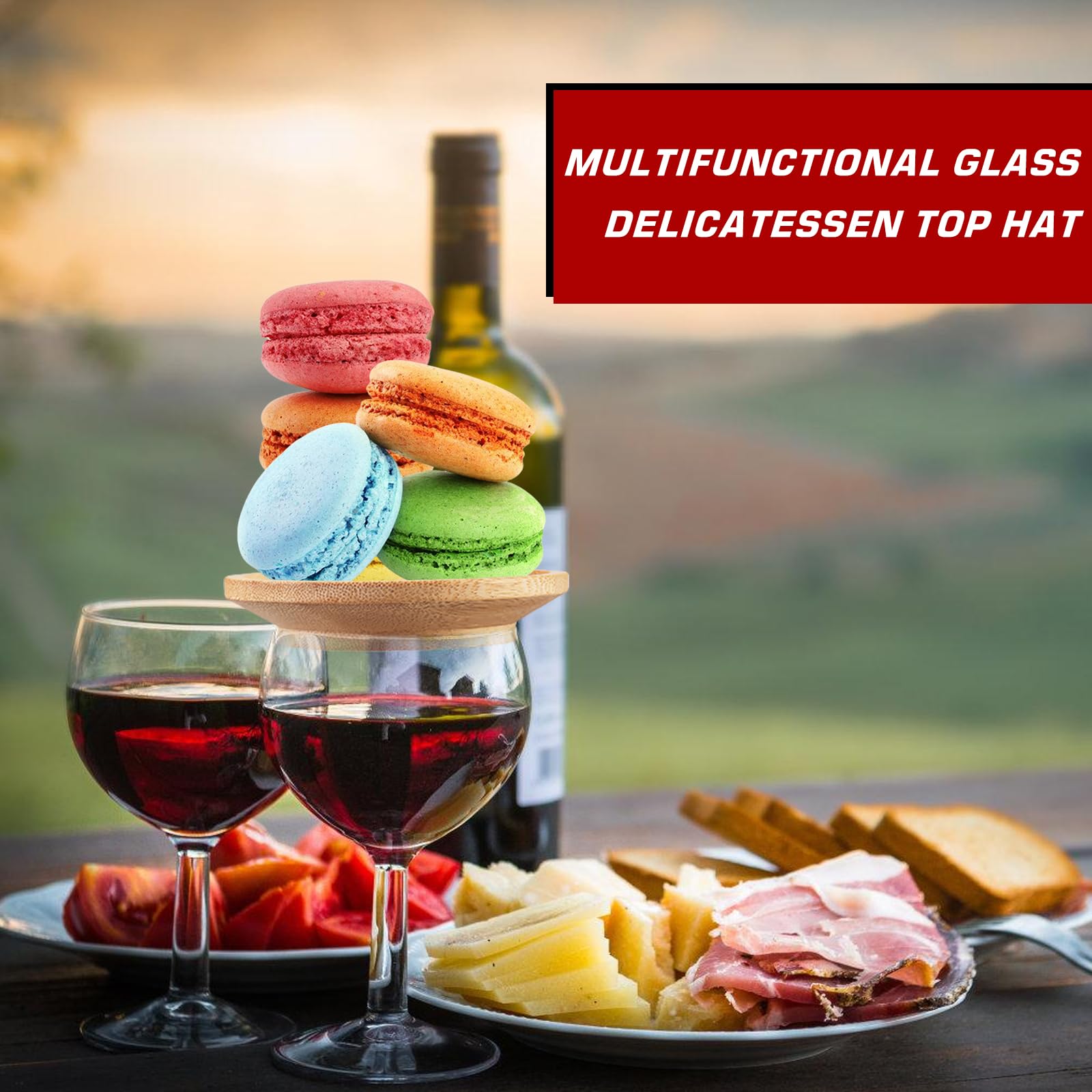 Weinglas Topper Bambus, 10 Stück Weinglas Charcuterie Topper, Holz Wineglas Charcuterie Topper, Runde Charcuterie Weinglasaufsatz, Hölzerner Weinglas Aufsatz, Charcuterie Wein Aufsätze Für Desserts
