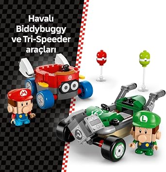 LEGO Super Mario: Mario Kart – Baby Mario with Baby Luigi 72034, Creative Toy Making Set for Boys and Girls Ages 8 and Over, Birthday Gift (321 Pieces)