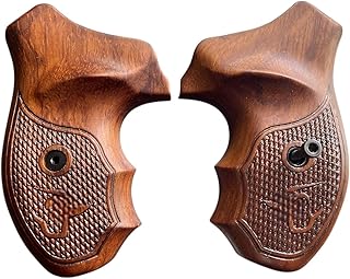 New! Grips Compatible with Taurus Small Frame M85 605 850 851 905 941 .38 Special Combat Style #03 (Thai Handmade), brown
